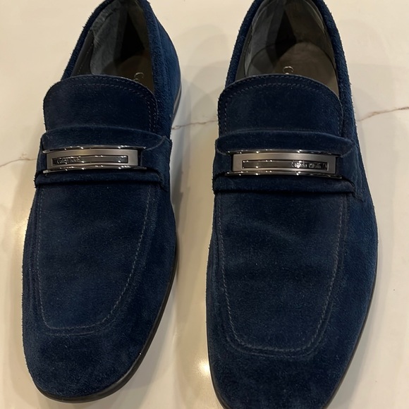 Calvin Klein Other - Men’s (Faux) Blue Suede Shoes by Calvin Klein. Size 10.5.Slip on. Worn twice